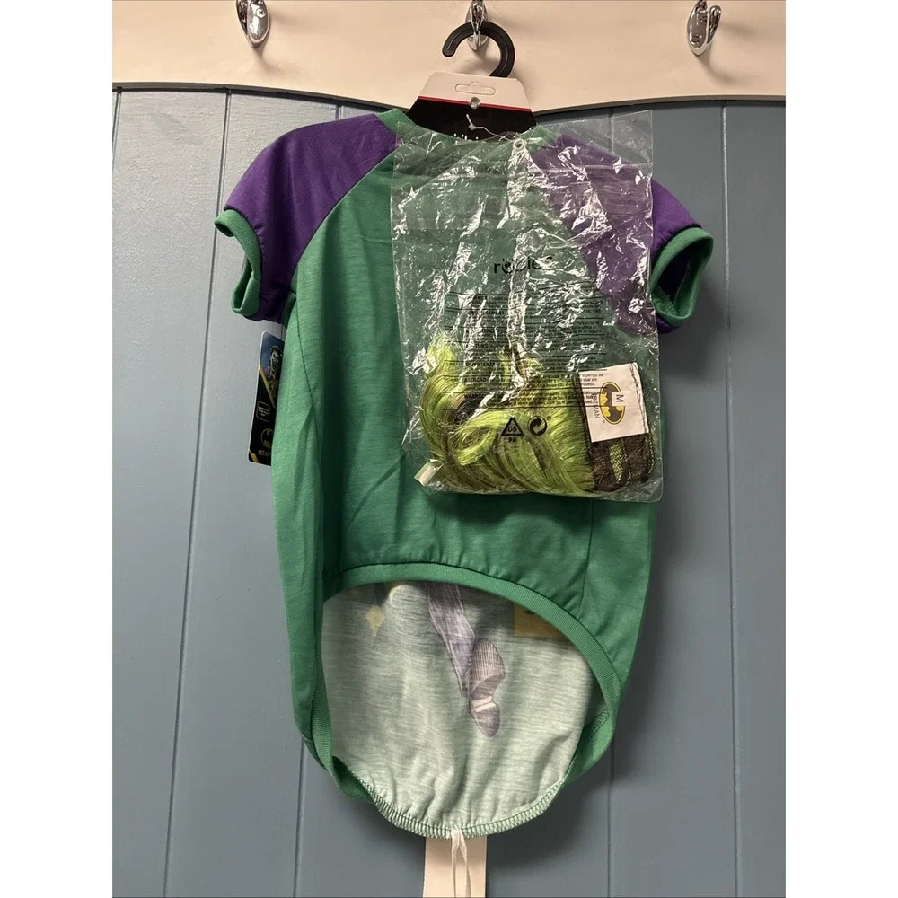 Rubies Fetch for Pets Batman‎ The Joker Dog T Shirt Size Large With medium Wig